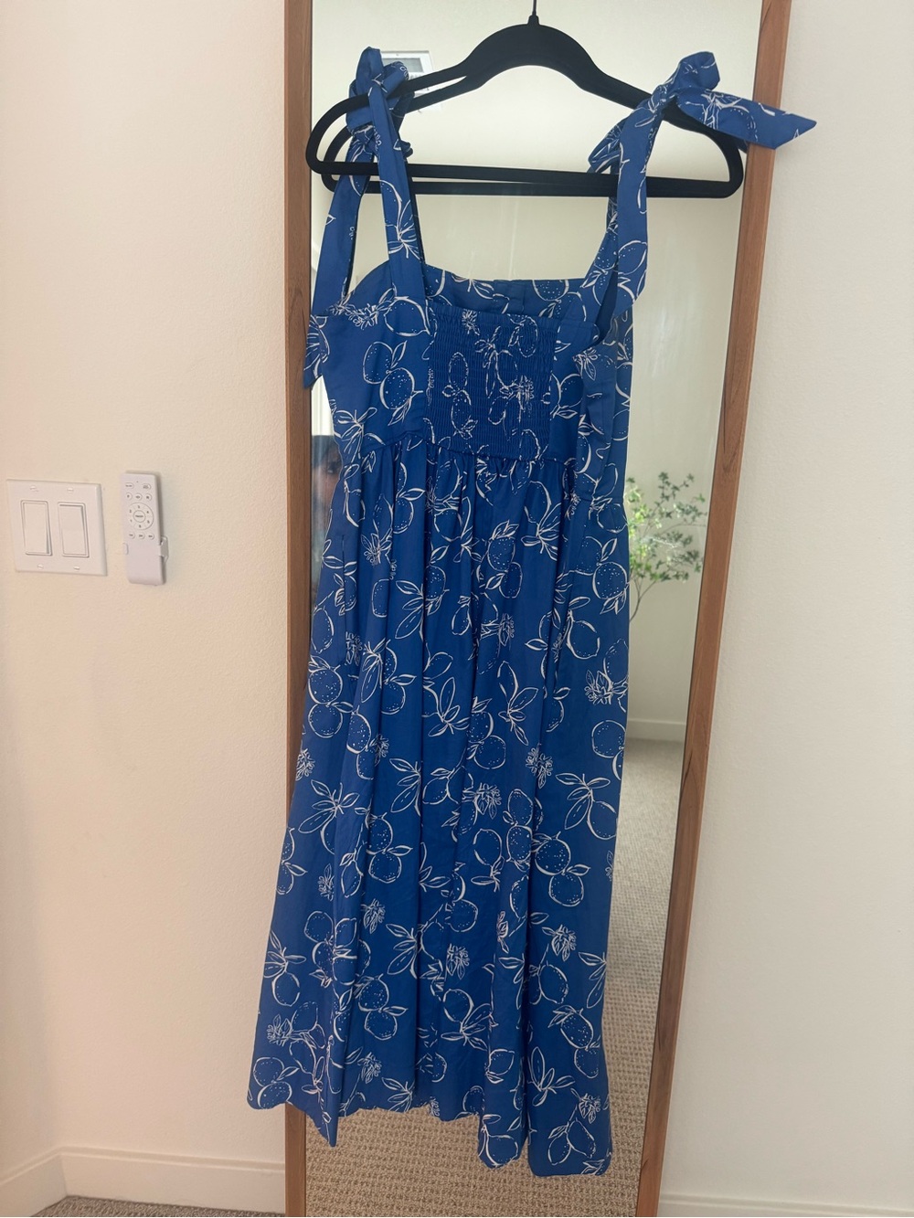 Lemon Graphic Tie-Shoulder Sundress